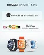 HUAWEI WATCH FIT 5 Pro Akıllı Saat, GPS, EKG, 1,92″ Safir Cam Ekran, NFC, Outdoor Modlar, Sağlık Takibi, Uzun Pil Ömrü, 5 ATM, An - Seçenekler: WATCH FIT 5+FreeBuds SE 2, WATCH FIT 5 Pro+FreeBuds SE 3