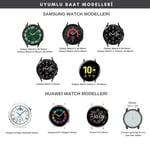 Huawei Watch GT GT2 GT3 Watch 4 42 43 mm, Samsung Watch4 Watch 5 pro Watch 6 40 42 44 46 mm Kadın Deri Kordon 20mm