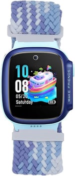 Huawei Watch GT5 41mm ile Uyumlu Çocuklara Özel Örgü Kordon, 18mm, Lila