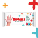 Huggies All Over Clean Bebek Islak Mendil 56 Adet - 10'lu Paket (10 x 56 Paket, Toplam 560 Mendil) (Yüz, El ve Fundulet için güvenli)