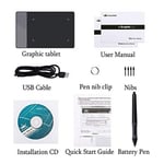 HUION 420 4x2.23 inç Grafik Tabletler OSU! Mac/Windows için Grafik Tablet Signaturpad - Home-Office & E-öğrenme için ideal (siyah)
