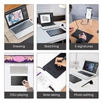 Huion Inspiroy H640P 26cm x 14.7cm, 8192 Kademe Basınç Hassasiyetli, 5080LPI Çözünürlük, 6 Adet Kısayol Tuşu, Pilsiz Kalemli, Android Uyumlu Grafik Tablet