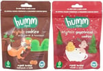 Humm Organic Keçiboynuzlu Fındıklı Vegan Kurabiye 1 Paket(55 Gr x 1 Adet) ve Humm Organic Organik Zencefilli Tarçınlı Vegan Kurabiye 1 Paket(55 Gr x 1 Adet)