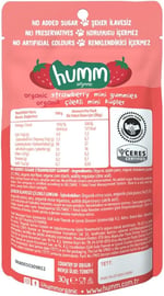 Humm Organic Organik Glutensiz Vegan Çilekli Mini Küpler - 30g 2li paket