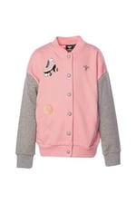 Hummel Dagnes Bomber Çocuk Pembe Yuvarlak Yaka Ceket