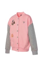 Hummel Dagnes Bomber Çocuk Pembe Yuvarlak Yaka Ceket