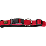 HUNTER NEOPREN Vario Plus köpek tasması, renk: kırmızı/siyah, dayanıklı naylon, yumuşak neopren dolgu, kademesiz ayarlanabilir,  - Seçenekler: S/1,5, S-M/2,0, S/2,0, M-L/2,0, M/2,0, L-XL/2,5, L/2,5...