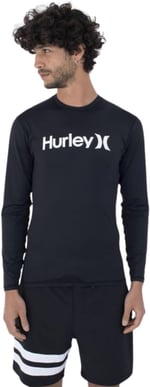 Hurley Erkek OAO Quickdry Rashguard Ls Rash-Guard-Shirt