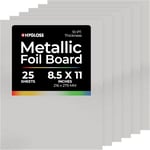 Hygloss Metalik Folyo Tahta Kart Stok Çarşafları Sanat ve El Sanatları, Sınıf Etkinlikleri ve Kart Yapımı, 25 Paket, 8,5 x 11-inç, Kırmızı, 25 Adet