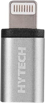 Hytech HY-XO25 Gümüş Metal Gövde MicroUSB 5pin F to Lightning M Çevirici