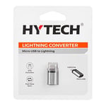 Hytech HY-XO25 Gümüş Metal Gövde MicroUSB 5pin F to Lightning M Çevirici