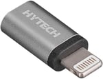 Hytech HY-XO25 Gümüş Metal Gövde MicroUSB 5pin F to Lightning M Çevirici