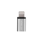 Hytech HY-XO25 Gümüş Metal Gövde MicroUSB 5pin F to Lightning M Çevirici
