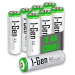 I-Gen B108 8 Adet AA 2700 mAh Şarj Edilebilir Kalem Pil 1.2V Ni-MH Şarjlı Pil