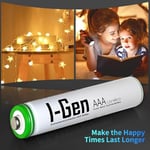 I-Gen B140 8 Adet AAA 650 mAh Şarj Edilebilir İnce Kalem Pil 1.2V Ni-MH Şarjlı Pil