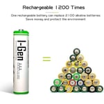 I-Gen B140 8 Adet AAA 650 mAh Şarj Edilebilir İnce Kalem Pil 1.2V Ni-MH Şarjlı Pil