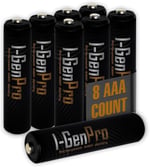 I-Gen Pro P104 8 Adet AAA 1100 mAh Şarj Edilebilir İnce Kalem Pil 1.2V Ni-MH Şarjlı Pil