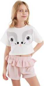 İkiz Ceylan Kız Çocuk T-shirt Şort Takım