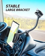 ICARMOUNT Araba Ön Cam Tablet Montajı, Evrensel Uzun Kollu Ön Cam Kamyon Tutucu, 13 inç Kaz Boynu Standı iPad/Android/GPS Navigator ile Uyumlu 4-11 inç Arası