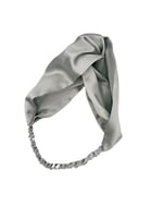 ICON SILK%100 Saf İpek Saç Bandı (Gümüş Gri)
