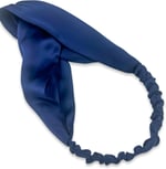 ICON SILK%100 Saf İpek Saç Bandı (Lacivert)