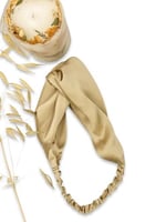ICON SILK%100 Saf İpek Saç Bandı (Şampanya rengi)