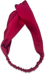 ICON SILK%100 Saf İpek Saç Bandı (Şarap Rengi)