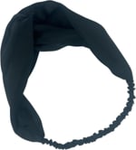 ICON SILK%100 Saf İpek Saç Bandı (Siyah)