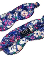 ICON SILK%100 Saf İpek Uyku Maskesi Göz Bandı (Çiçek Desenli)