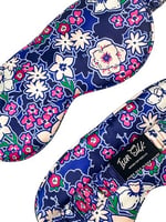 ICON SILK%100 Saf İpek Uyku Maskesi Göz Bandı (Çiçek Desenli)