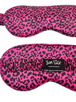 ICON SILK%100 Saf İpek Uyku Maskesi Göz Bandı (Purple Leopard)