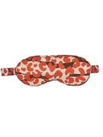 ICON SILK%100 Saf İpek Uyku Maskesi Göz Bandı (Red Leopard)