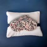 ICON SILK%100 Saf İpek Uyku Maskesi Göz Bandı (Pink Leo)