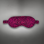 ICON SILK%100 Saf İpek Uyku Maskesi Göz Bandı (Purple Leopard)