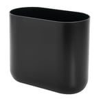 iDesign Cade banyo veya mutfak için çöp kutusu, plastik küçük çöp kutusu, siyah, 26,8 cm x 14,0 cm x 24,8 cm