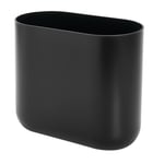 iDesign Cade banyo veya mutfak için çöp kutusu, plastik küçük çöp kutusu, siyah, 26,8 cm x 14,0 cm x 24,8 cm