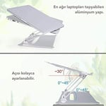 iDock N30 Alüminyum Ergonomik Tam Ayarlı Laptop Bilgisayar Standı
