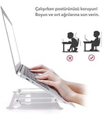 iDock N30 Alüminyum Ergonomik Tam Ayarlı Laptop Bilgisayar Standı