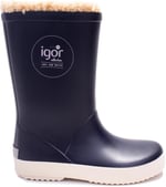 İgor W10207 Splash Nautico Borreguito Lacivert Ortopedik Kürklü Erkek Çocuk Yağmur Çizme