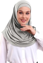 İhvan Online Bej Yetişkin Boneli Tesettür Hazır Pratik Eşarp
