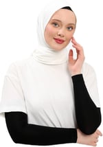 İhvan Online Düz Dikişsiz Pratik Likralı Tesettür Penye Namaz Kolluğu