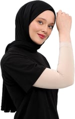 İhvan Online Düz Dikişsiz Pratik Likralı Tesettür Penye Namaz Kolluğu