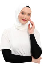 İhvan Online Düz Dikişsiz Pratik Likralı Tesettür Penye Namaz Kolluğu