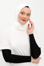 İhvan Online Düz Dikişsiz Pratik Likralı Tesettür Penye Namaz Kolluğu