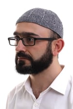 İhvan Online Füme Gri Kışlık Çift Renk Kadife Namaz Takkesi