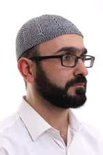 İhvan Online Füme Gri Kışlık Çift Renk Kadife Namaz Takkesi