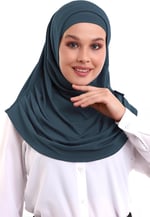 İhvan Online Füme Yetişkin Boneli Tesettür Hazır Pratik Eşarp