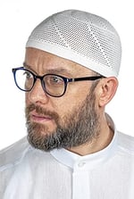 İhvan Online Gold Lüks Dantel Örme Namaz Takkesi Beyaz 1 Adet