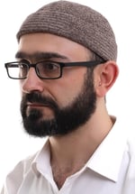 İhvan Online Kahverengi Katlamalı Sade Desen Kışlık Kadife Takke Şapka