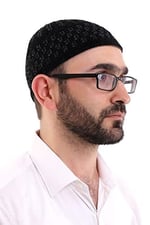 İhvan Online Kışlık Kadife Takke Hasır Desen - Siyah-Gri